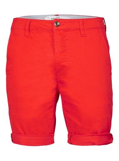 Topman Mens Bright Red Stretch Skinny Chino Shorts
