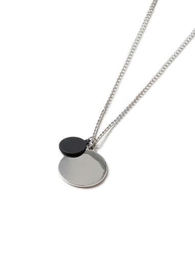 Topman Mens Silver Black Cluster Disc Necklace*