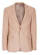 Topman Mens Pink Wool Blend Skinny Fit Suit Jacket