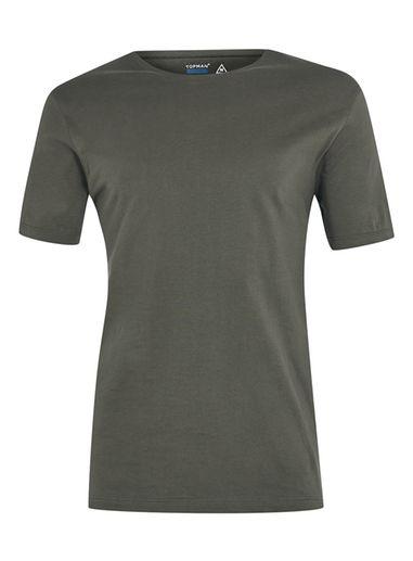 Topman Mens Green Dark Khaki Slim Fit Marl T-shirt