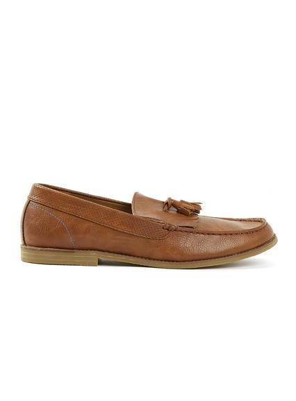 Topman Mens Brown Tan Faux Suede Tassle Loafers*