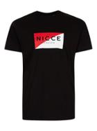 Topman Mens Grey Nicce Black Diagonal Logo T-shirt