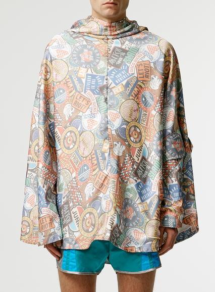 Topman Mens Multi Topman Design Let's Riot Utility Poncho