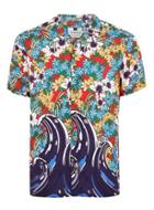 Topman Mens Multi Floral Wave Short Sleeve Shirt