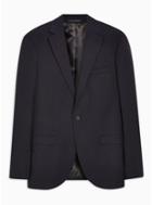 Topman Mens Navy Pindot Slim Blazer