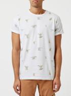 Topman Mens Multi White Dinosaur Print T-shirt