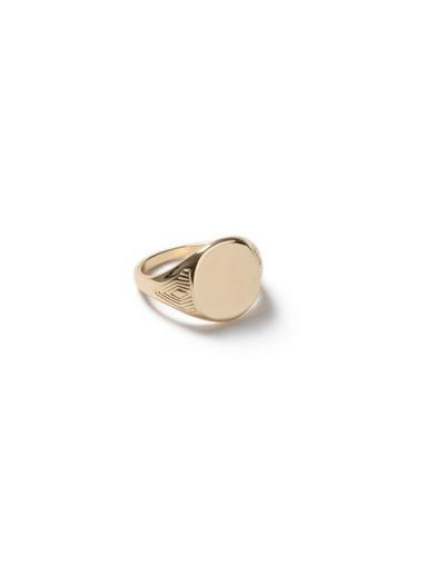Topman Mens Gold Look Signet Ring*