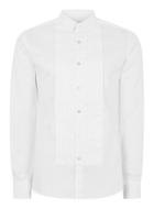 Topman Mens White Pleated Egyptian Cotton Premium Shirt