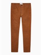 Topman Mens Brown Rust Micro Corduroy Stretch Skinny Pants