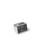 Topman Mens Black Middle Finger Ring*