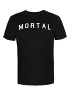 Topman Mens Black Mortal Slogan Print T-shirt