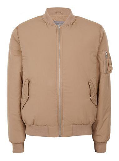 Topman Mens Brown Stone Ma1 Bomber Jacket