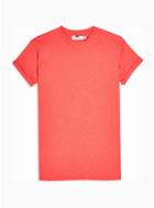 Topman Mens Red Slub Roller T-shirt