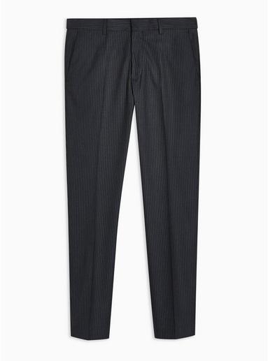 Topman Mens Navy Pinstripe Skinny Pants