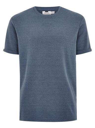 Topman Mens Blue Boxy T-shirt