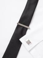 Topman Mens Silver Look Textured Cuff Links And Tie Pin Set*