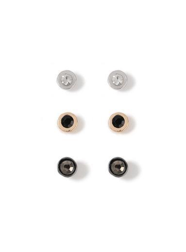 Topman Mens Grey Circle Earrings Pack