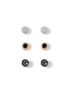 Topman Mens Grey Circle Earrings Pack