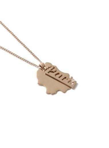 Topman Mens Gold Look Paris Tag Necklace*
