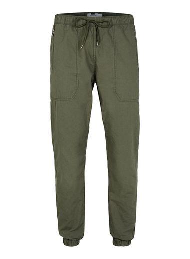 Topman Mens Green Khaki Woven Joggers