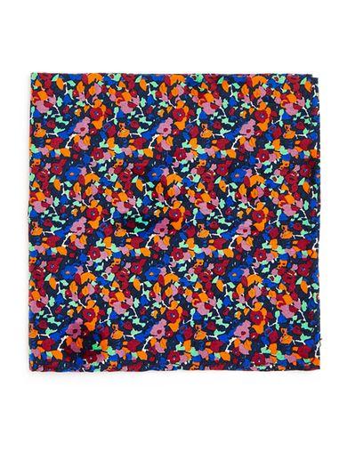 Topman Mens Multicoloured Floral Print Pocket Square