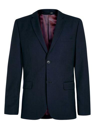 Topman Mens Blue New Fit Navy Slim Fit Suit Jacket