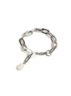 Topman Mens Cream Silver Chain Bracelet*