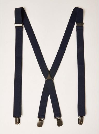 Topman Mens Navy Plain Suspenders