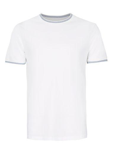 Topman Mens White Muscle Fit Ringer T-shirt