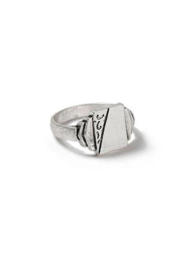 Topman Mens Silver Engraved Ring*