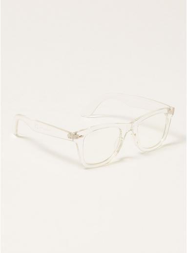 Topman Mens White Crystal Reader Glasses