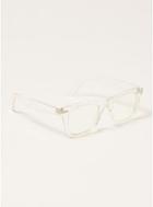 Topman Mens White Crystal Reader Glasses