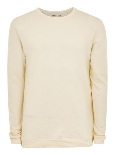 Topman Mens Brown Selected Homme Beige Long Sleeve T-shirt