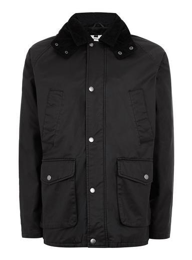 Topman Mens Black Faux Fur Lined Jacket