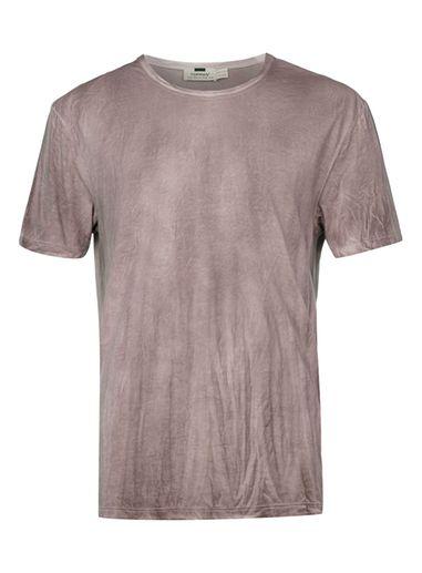 Topman Mens Light Brown Wash Scoop Neck T-shirt