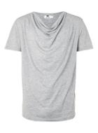 Topman Mens Grey Cowl Neck T-shirt