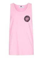 Topman Mens Washed Pink Bermuda Print Tank Top