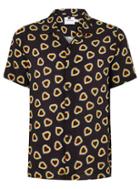 Topman Mens Multi Black Rainbow Heart Short Sleeve Shirt
