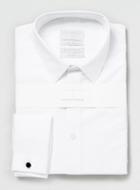 Topman Mens Premium Folded White Double Cuff Long Sleeve Smart Shirt