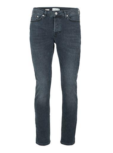 Topman Mens Dark Blue Stretch Tapered Fit Jeans