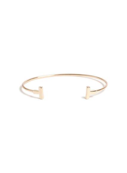 Topman Mens Metallic Rectangle End Cuff Bangle*