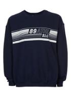 Topman Mens Blue Navy Ath89 Printed Sweatshirt