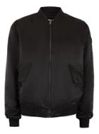Topman Mens Black Wolf Embroidered Bomber Jacket