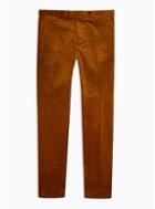 Topman Mens Autumnal Brown Corduroy Skinny Fit Suit Pants