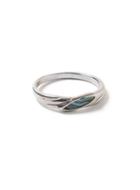 Topman Mens Gold Silver Look Abalone Inlay Ring*