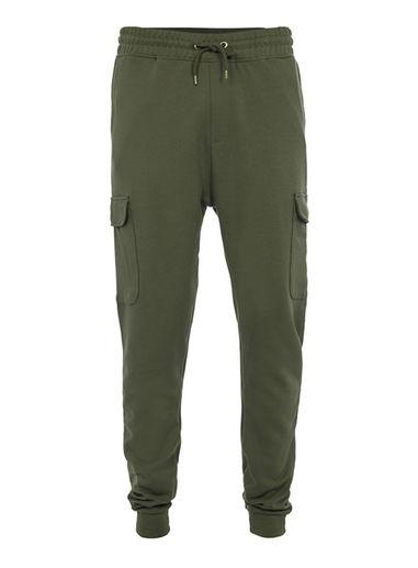 Topman Mens Green Khaki Utility Style Skinny Joggers