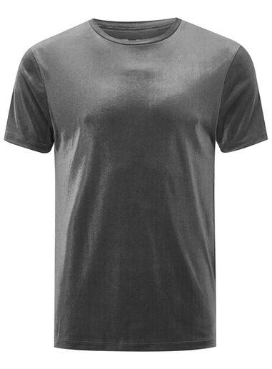Topman Mens Silver Velour Muscle T-shirt