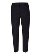 Topman Mens Blue Navy Stripe Woven Relaxed Fit Cropped Dress Pants