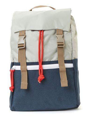 Topman Mens Blue And Light Grey Flat Top Backpack