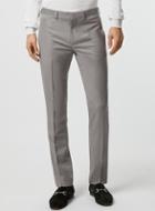 Topman Mens Mid Grey Light Grey Crepe Skinny Fit Tux Pants